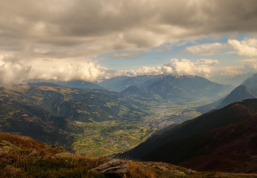 Blick aufs Drautal vom Gipfel