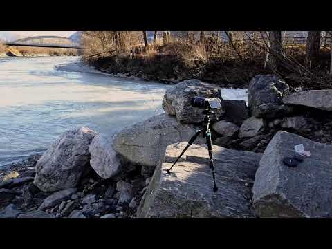 1746 - Draubrücke bei Lienz im herbstlichen Winterkleid
